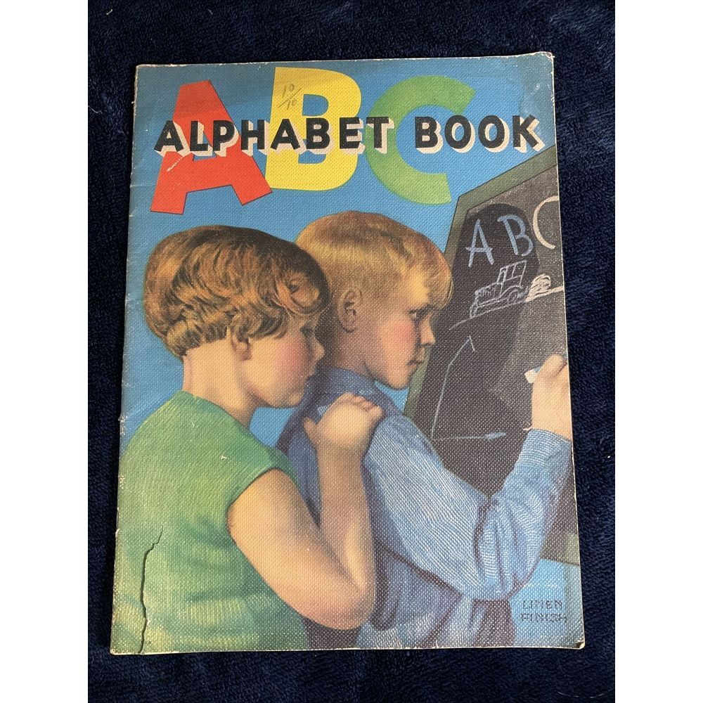 Vtg Whitman Publishing Childrens ABC Alphabet‎ Book Linen Finish Copyright 1935